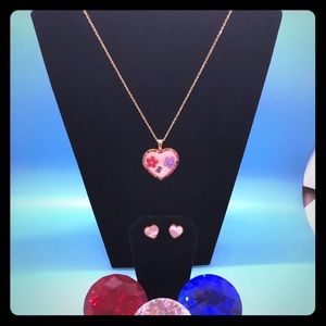 Licensed Charm Gem Pearl Necklace Sets